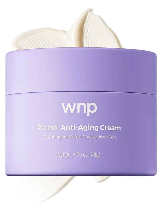 WNP Gentle Retinol Cream for Sensitive Skin, 10×Deep Transdermal Night Cream Anti-Aging Face & Neck Moisturizer with Ceramides, Peptides, Pro-Xylane, Wrinkle Cream for Fine Lines, Firming, Hydrating
