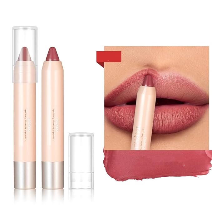 8 Colors High Pigmented Smooth Matte Lip Liner Pencil, Waterproof Velvet Lipstick Pen, Professional Lip Liner for Girls and Women (01)