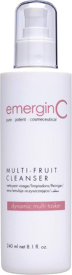 Gentle Multi-Fruit Cream Cleanser - Face Wash with Natural AHA + Vitamin C from Natural Fruit Extracts - Removes Dead Skin (8.1 oz, 240 ml)