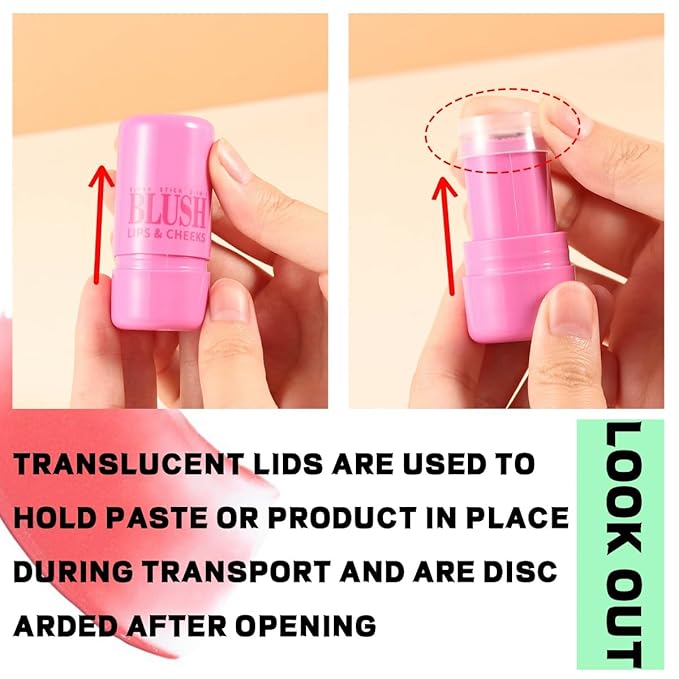 Milk Jelly Blush Stick, Lip and Cheek Makeup Free. (Coral)