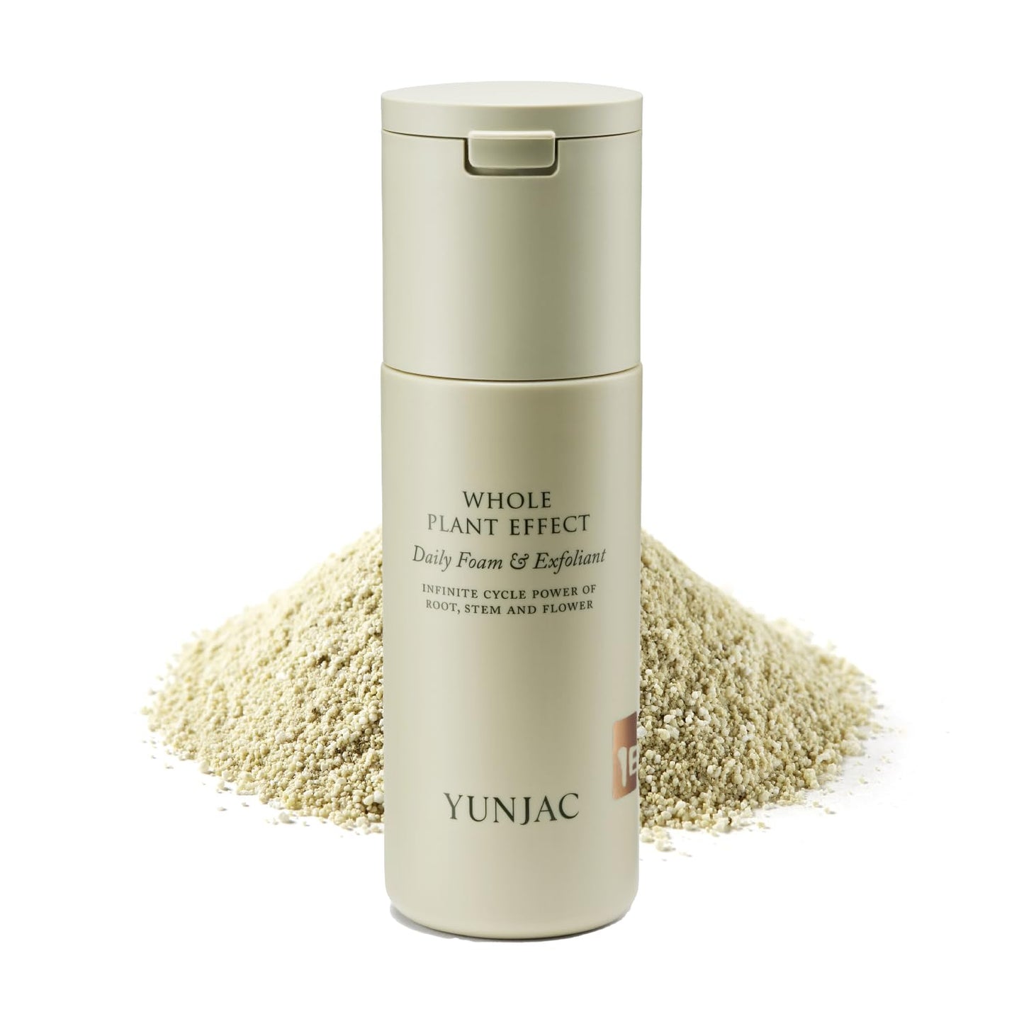 YUNJAC Whole Plant Daily Foam & Exfoliant (2.82 oz) – Matcha Facial Cleanser, Gentle Enzyme Foam, Suitable for Sensitive Skin, Korean Skincare, Rich Lather, Makeup Remover