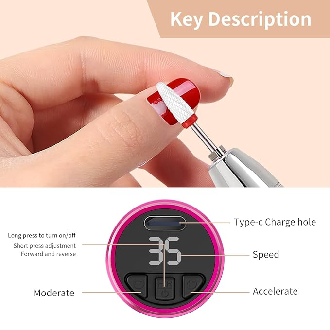 Electric nail drill farocup professional