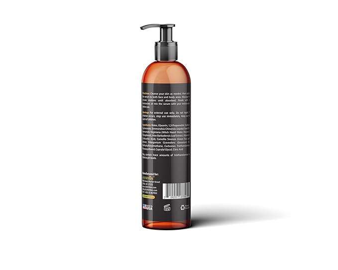 Hyaluronic Acid Serum for Skin, Moisturizing and Hydrating Serum for All Types of Skin, 100% Natural Face Serum with Vitamin C & Aloe Vera (12 Fl Oz), Clear Serum, (Lyfe7581)