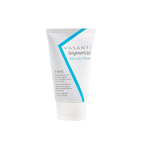 VASANTI BrightenUp! Miracle Mask – Hydrating, Brightening, Softening Facial Treatment – Paraben-Free, Vegan Skincare for Radiant, Fresh Skin – 75g