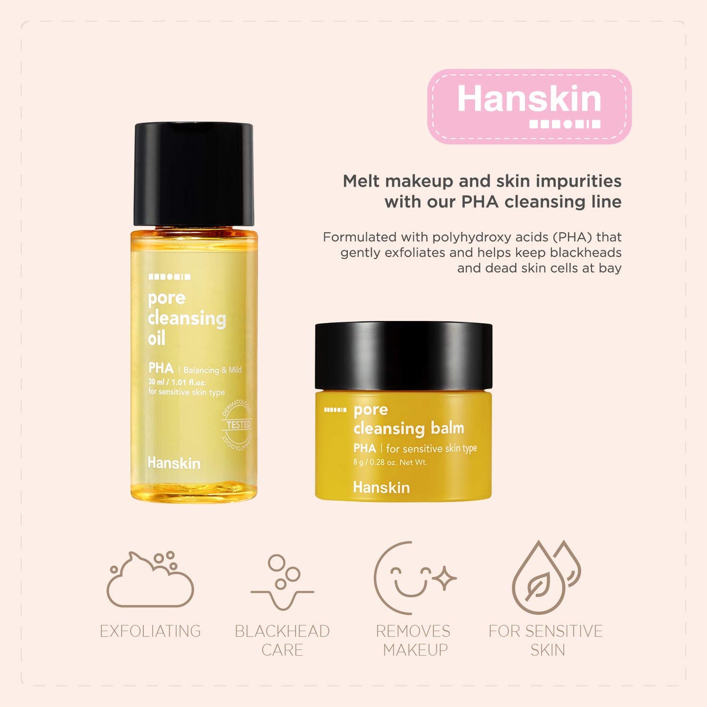 Hanskin Glass Skin On The Go Kit, Set of 4, Moisturizing Travel-Friendly Hydrating Skincare Set for Glowing Skin, Cleansers, Essence Toner and Moisturizer, Korean Skincare