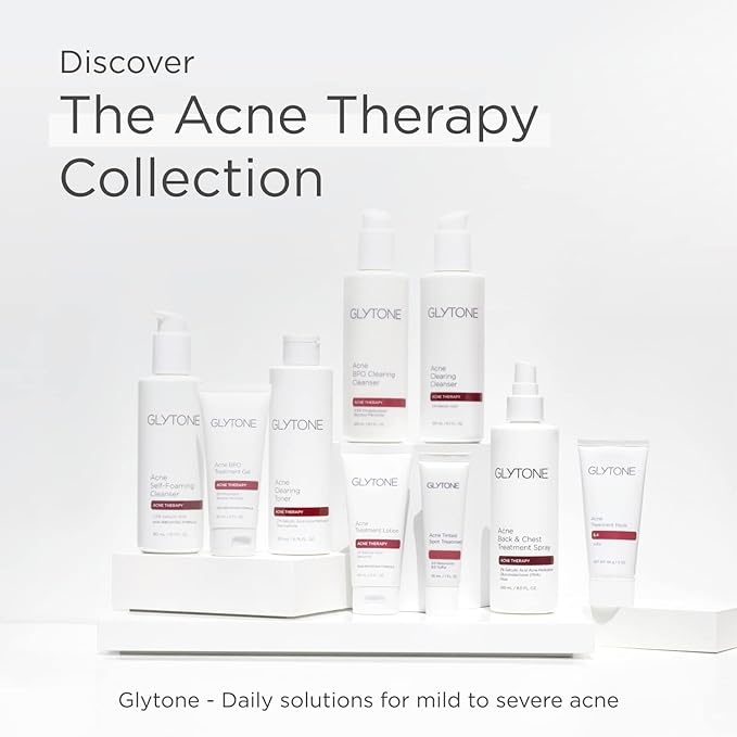 Glytone Acne Clearing Cleanser - Face Wash with 2% Salicylic Acid - Daily Acne Cleanser for Oily Skin & Clogged Pores - Removes Cystic Breakouts, Blackheads, Whiteheads & Blemishes - 6.7 fl oz