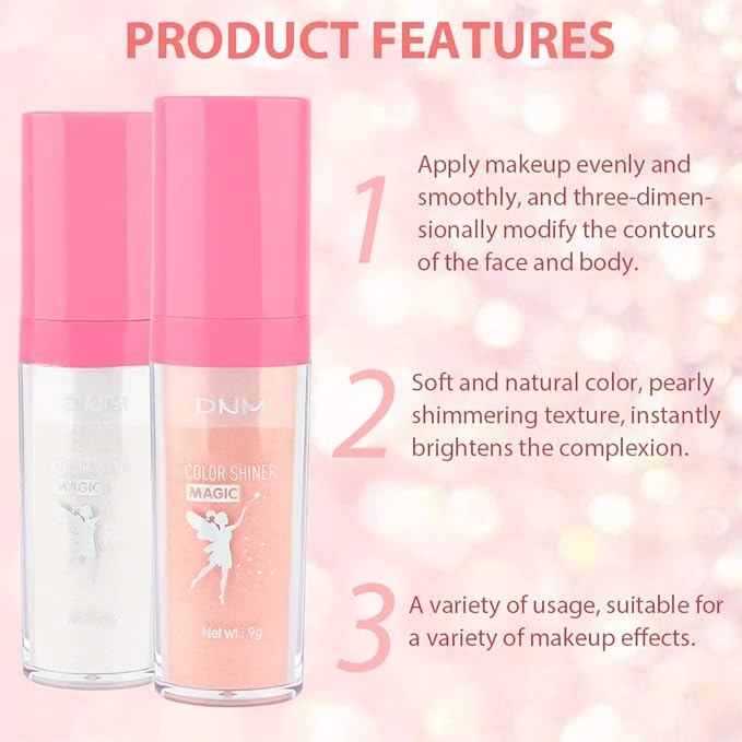 evpct 3Pcs Glitter Highlighter Powder Stick Make up Shimmer Stick