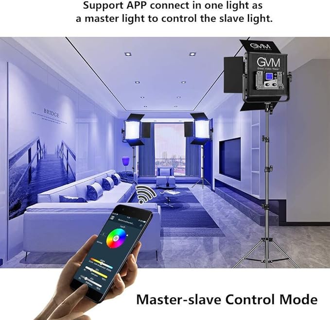 GVM RGB Video Lights with APP Control, 50W Full Color Studio Video Lighting Kit, Led Video Lights for YouTube Photography Lighting, 3 Packs Led Light Panel, Aluminum Alloy Shell, 3200K-5600K