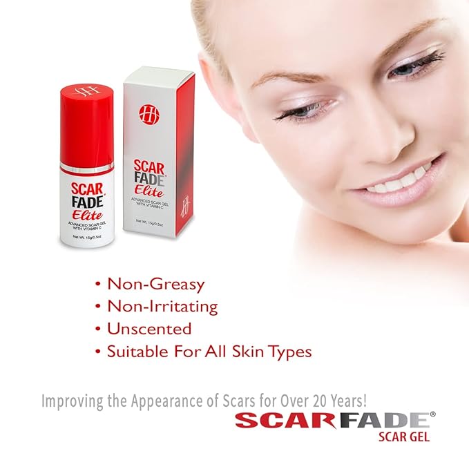 Elite Advanced Scar Treatment, Scar Removal, Scar Therapy, Scar Prevention, Anti Scar Gel with Silicone & Vitamin C -15g