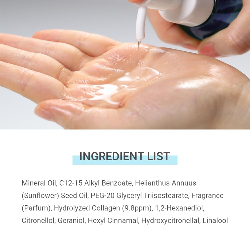 tenzero Moisture Collagen Cleansing Oil 5.07 fl oz (150ml), Hydrating, Daily Makeup Blackhead Remover for Face, Pore Control Oil Cleanser, Korean Skincare, Double Cleansing