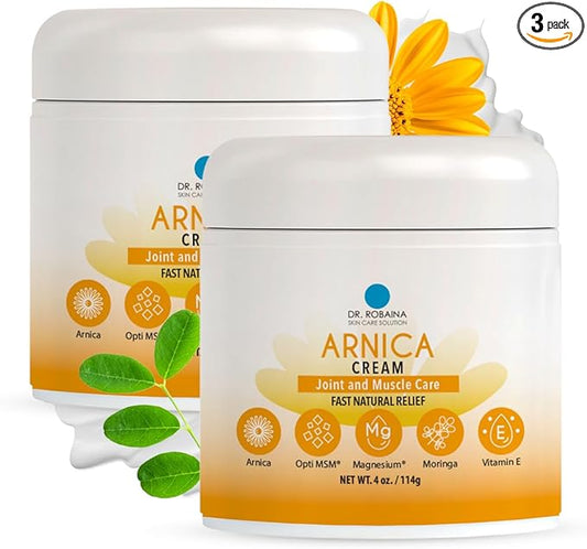 Dr. Robaina Arnica Bruise Cream 4 oz – Concentrated Arnica & Vitamin K Moisturizer for Skin That Looks More Even After Bumps & Cosmetic Touch-Ups – Fast-Absorbing, Non-Greasy, Made in USA