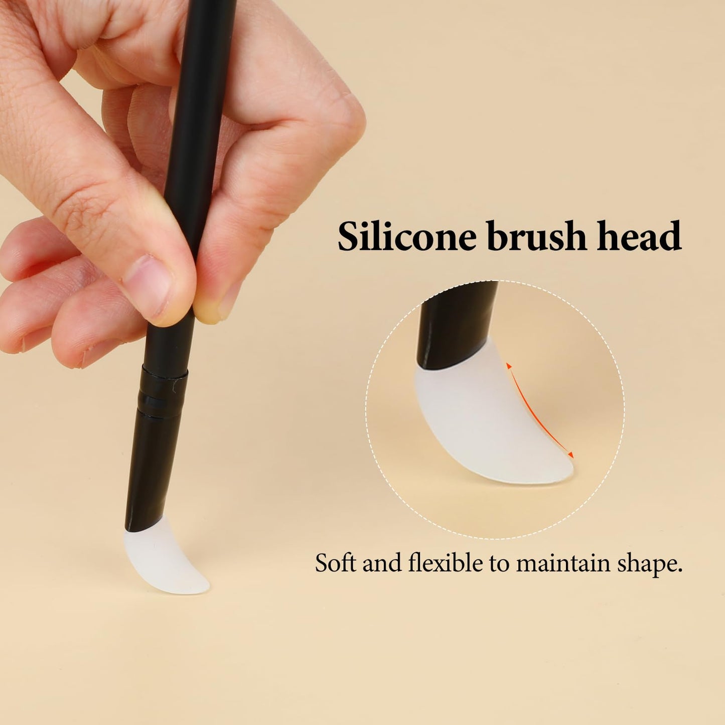 3 Pcs Silicone Makeup Applicator Shadow Brush Eyeshadow Applicators Eyeshadow Brush Lip Mask Makeup Brushes for Liquid Eye Shadow Applying Cream