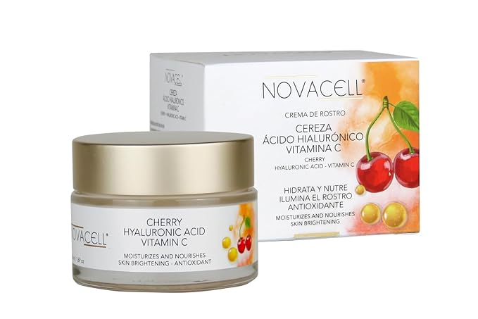 Cherry Face Mositurizer Cream with Hyaluronic Acid & Vitamin C - Nourishing, Youth Preserving, Fills Expression Lines & Wrinkles - 50 ml