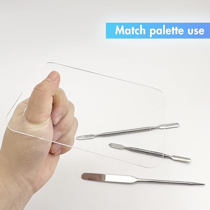 Foundation Spatula, 3pcs Stainless Steel Makeup Spatula Mixing