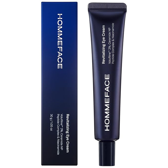 HommeFace Revitalizing Eye Cream for Men with Volufiline, Ceramide & Collagen, 1.05 oz