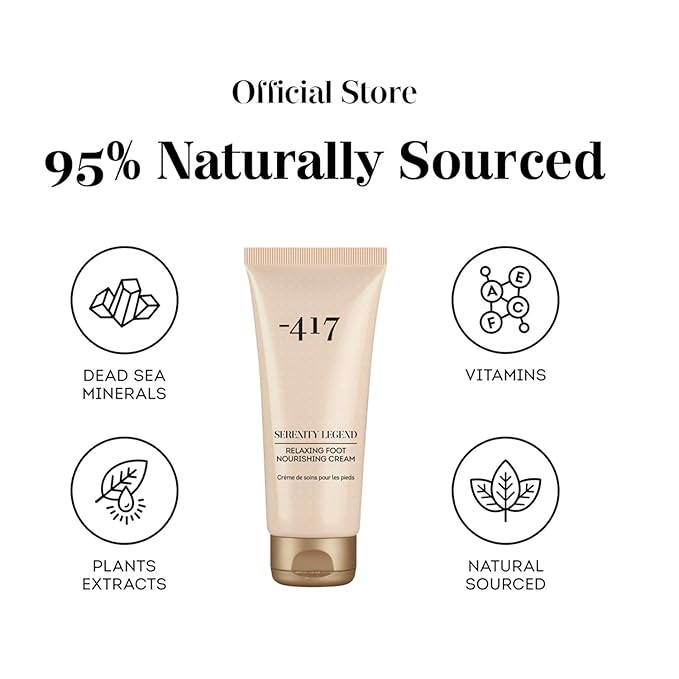 -417 Dead Sea Cosmetics Nourishing Foot Cream - Softening Foot Cream with Shea Butter & Non Greasy - Perfect for Cracked Dry Skin Repair - All Natural for Healthy Feet 3.4 oz