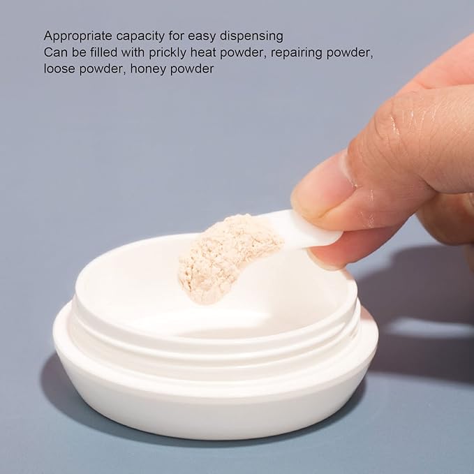 Dioche Loose Powder Container with Puff Sifter Lids,