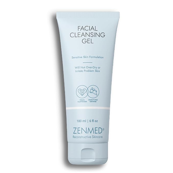 Gentle Facial Cleanser 6 oz for Women and Men - All-in-One Cleanser Face Wash | Hydrating Cleanser & Gel for Sensitive Skin | Natural, Organic Facial Wash - USA Made