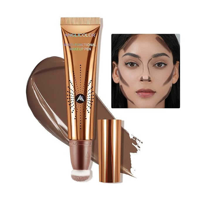 Contour Stick With Cushion Applicator,Liquid Contour Wand,Cream Contour