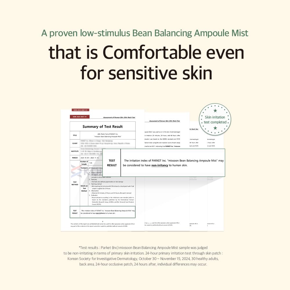 mixsoon Bean Balancing Ampoule Mist Skin moisturizer and Oil balance For Hydrated Radiance Korean Glass Skin Care 3.38 fl. oz. / 100ml