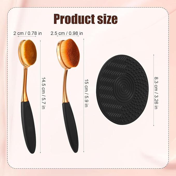 3pcs Sunscreen Applicator Set, Sun Lotion Applicator Portable Sun Cream Brush Practical Rose Gold Sunscreen Brush with Cleaning Mat Travel Size Sunblock Applicator for Kids Adults Families