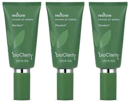 BioClarity Restore, Gel-Based Serum | 100% Vegan, Clean Ingredients | Contains Floralux Naturally made from Chlorophyll | 1.75 Fl Oz - 3 Pack