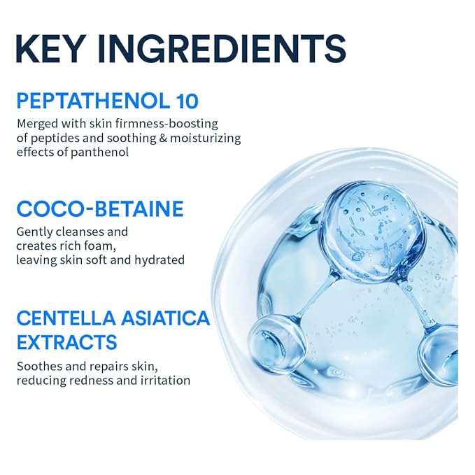 ANOTHERFACE PEPTATHENOL™ Aqua Balance Cleansing Foam 5.07 Fl. Oz., Peptied, Panthenol, Daily Low pH Facial Deep Cleanser, Hydrating Bubble Foam, Korean Skin Care, Mild for Sensitive Skin, Vegan