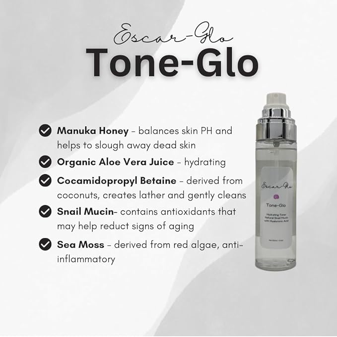 Trio Snail Mucin Unscented Cleanser, Toner