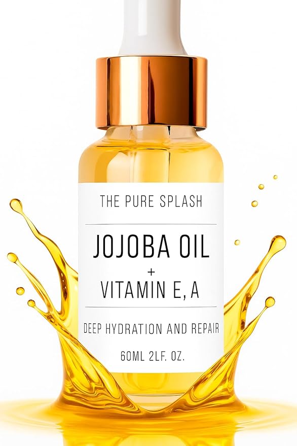 Jojoba Oil with Vitamins A and E – Deep Hydration & Repair | Lightweight, Non-Greasy Face and Body Oil | Antioxidant-Rich Skincare for Soft, Radiant Skin | 60ml