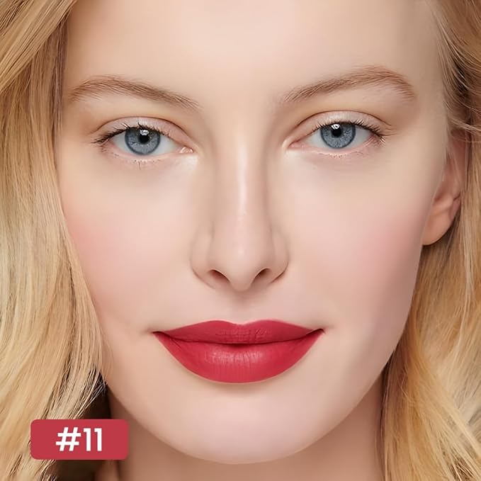 12 Colors lip liner pencils, Modern Classic Lip Liner, Lip Liner Pigmented Vegan Matte, Lasting Finish Lip Liner, Luxurious Creamy Long Lasting Lip Liner, Prevents Feathering and Fading, (11)