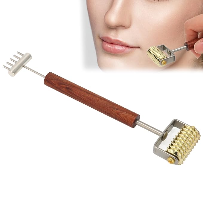 Double Head Design Face Massage Roller, Pressing