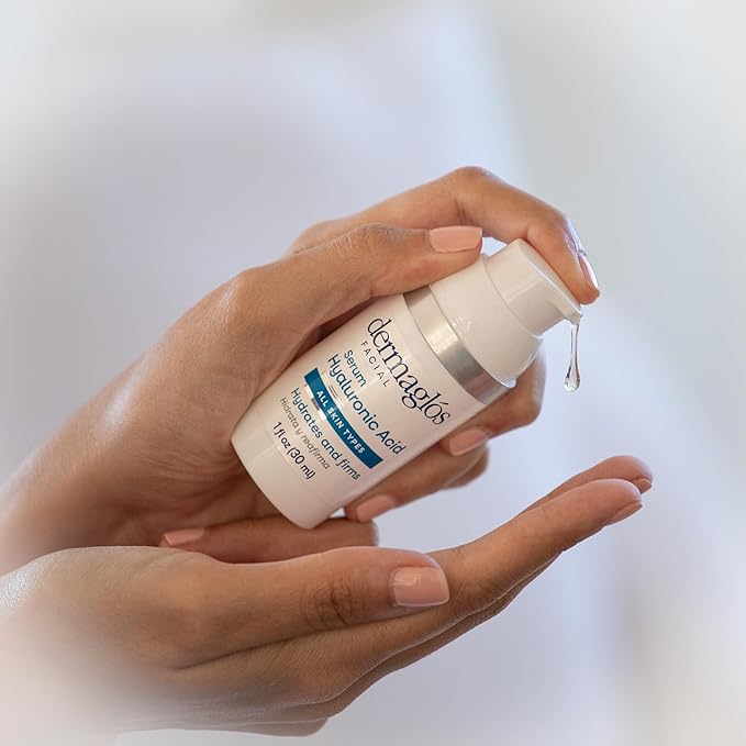 Dermaglos Hyaluronic Acid Serum For Face with Pro Vitamin B5 and Glycerin, Hydrates, Firms, Tones, and Reduces Expression Lines, Suitable for Sensitive Skin, 1 Fl Oz