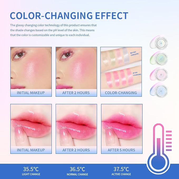 Color Change Blush Clear Liquid Blush Cream Moisturizing