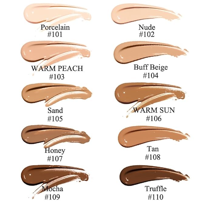2 Pack PHOERA Foundation 102# Nude and 104# Foundation Makeup.