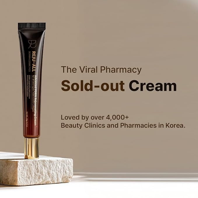 Dr. Reju-All Advanced PDRN Rejuvenating Cream 0.7oz (20g) | 99% Purity PDRN Salmon DNA, Collagen Gel Skin Repair Cream with Hyaluronic Acid & Niacinamide for Glass Skin | Night Routine Korean Skincare