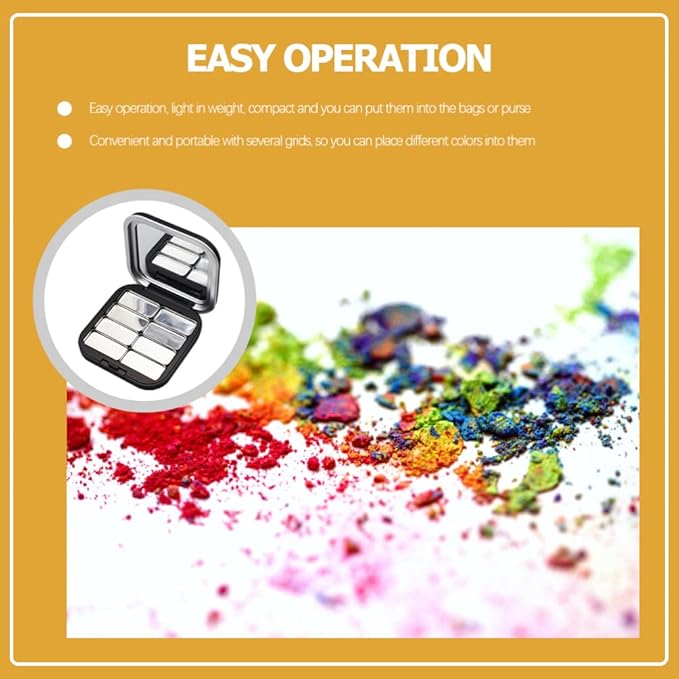 2pcs Empty Magnetic Eyeshadow Palette, Small Makeup Palette