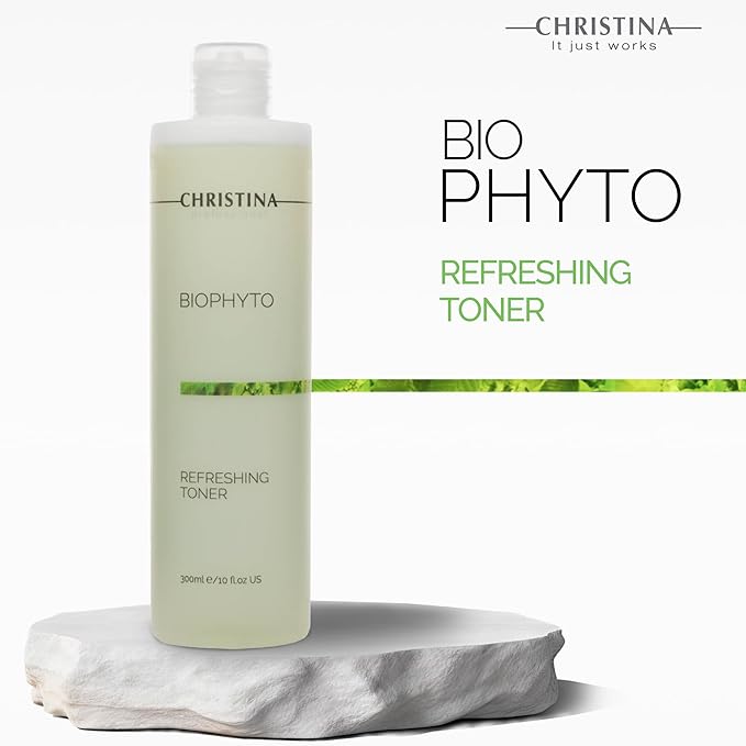 Christina Bio Phyto Facial Toner | Gentle Cleansing Toner for Face | Eye Area Friendly Facewash | Optimal Consumption Packaging | Skin Regeneration, Irritation Relief, and Moisturization 300ml