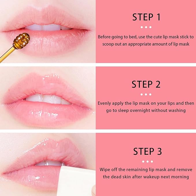 3 PCS Bee Lip Balm Honey Wrinkle