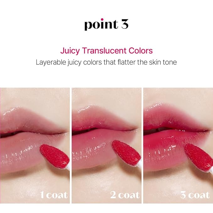 ETUDE Glow Fixing Tint #7 Cold Fuchia | Non-Sticky Glossy Shine Lip Stain | Fills up with Comfortable Moisture | Tints for Dry Lips