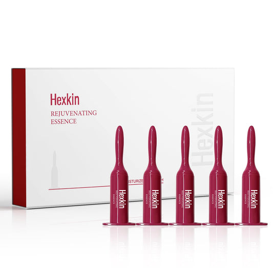Hexkin Rejuvenating Face Serum Ampoule Set,Daily Essence with Hyaluronic Acid & Antioxidants | Korean Skincare for Hydrating, Firming, and Radiance Boost (5 x 2ml)