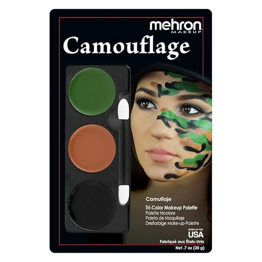 Mehron Makeup Tri-Color Character Makeup Palette | Halloween, 7 oz