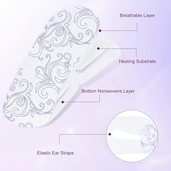 XPCARE 24 Pack Steam Eye Masks for Dry Eyes, Self Heated Steam Warm Eye Mask, Disposable Heated Eye Mask for Dark Circles, Puffy Eyes, Relief Stress Eye Fatigue (Unscented)