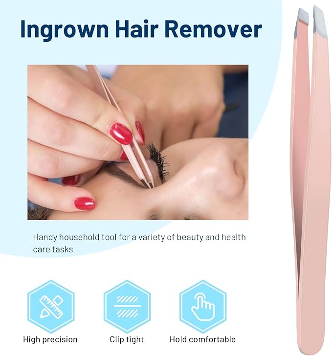 WSYUB Blackhead Remover Tweezers,Ingrown Hair Tweezers, Precision Blackhead Pimple Extractor, Cell Clips Tweezers, Tweezers for Women Facial Hair