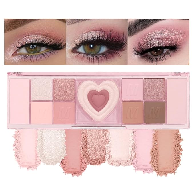 12 Colors Nude Natural Pink Matte Shimmer Eyeshadow