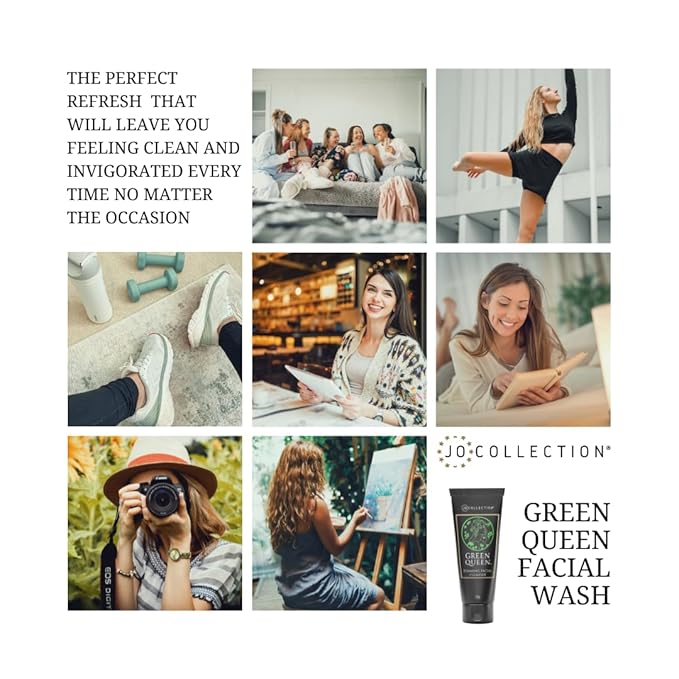 Facial Wash Foaming Cleanser by Green Queen helps removes excess oil, dirt, and makeup | Foaming action | refreshes & cleanses face |help calm skin | Fragrance Free| 110 g