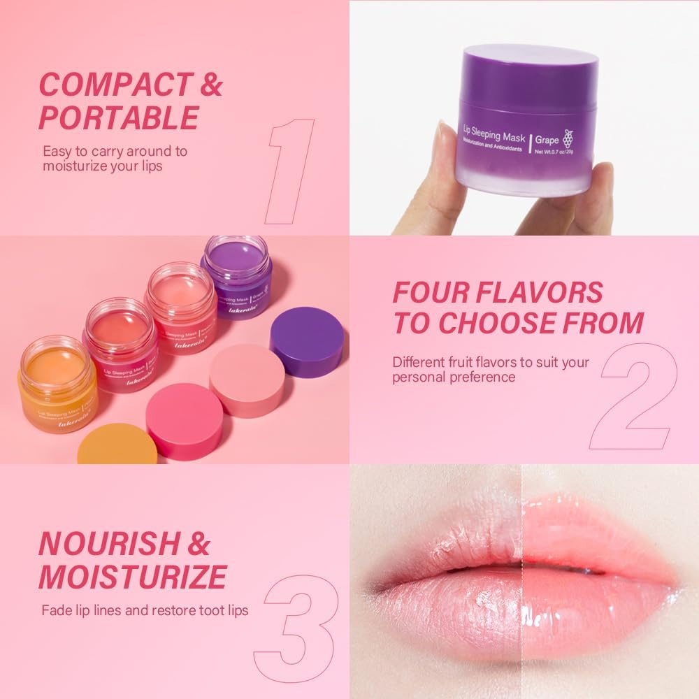 Hydrating Sleeping Lip Mask for Intense Overnight Moisture. (1, Grapefruit)