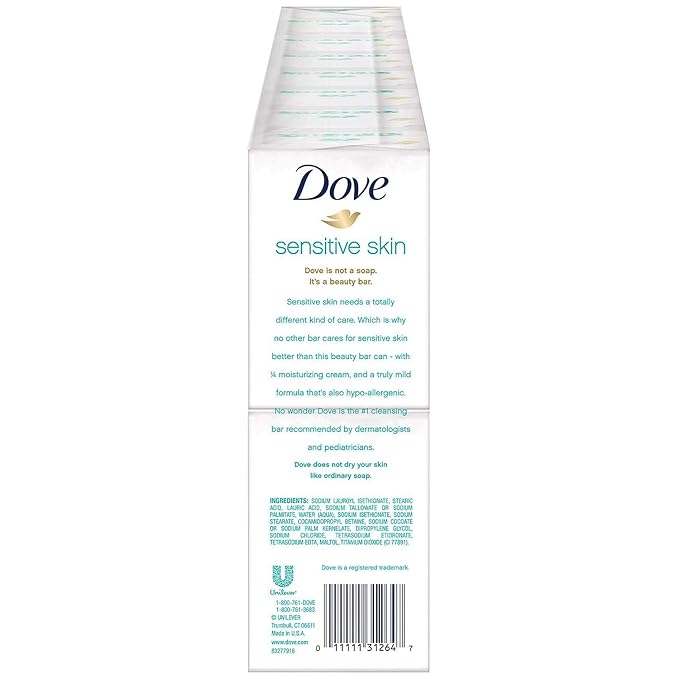 Dove Sensitive bar Soap (16 /4 Oz Net Wt 64 Oz),, ()