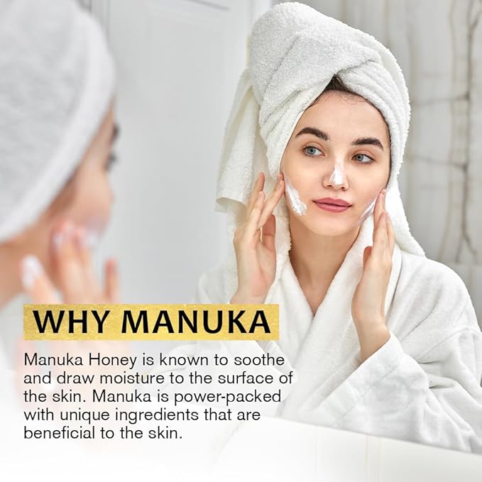 Deluvia Manuka Honey Cream | Hydrating & Soothing Moisturizer Face & Body Lotion | for Sensitive Skin, Eczema, Psoriasis & Dermatitis (2 oz Pack of 1)
