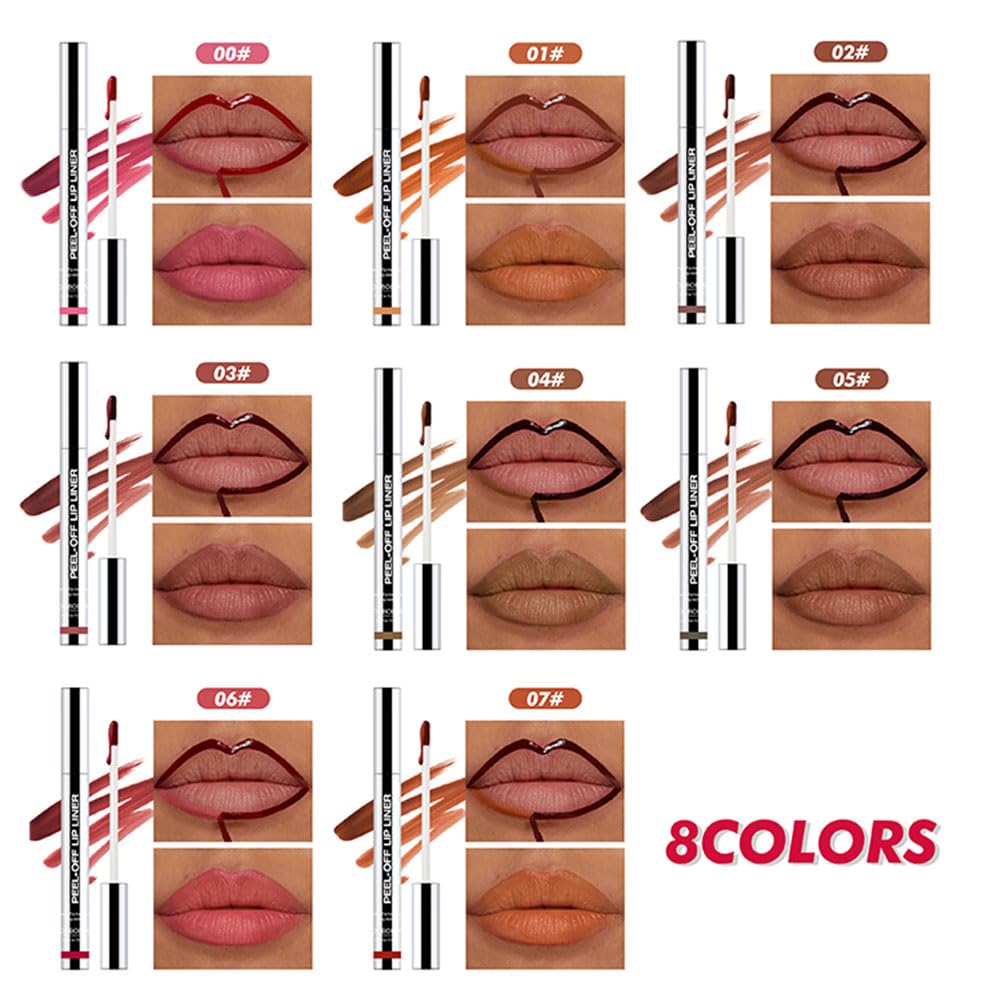 Hxssll Matte Lip Gloss Stain-Peel Off Lip Liner Tattoo, Orange Brown Lip Tint，Long Lasting Peel Off Lip Stain, Waterproof Transfer-proof Lip Mask Lip Liner Peel Off Lip Gloss,Stayn Lip Makeup. #01