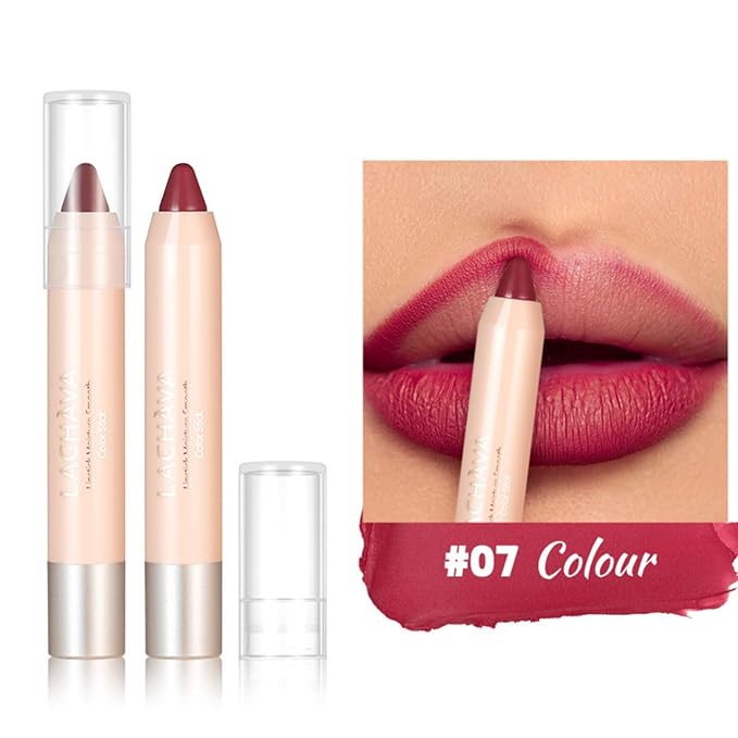 8 Colors High Pigmented Smooth Matte Lip Liner Pencil, Waterproof Velvet Lipstick Pen, Professional Lip Liner for Girls and Women (07)